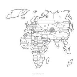 Flags Of The World Coloring Book Coloring Page - Printable Coloring page