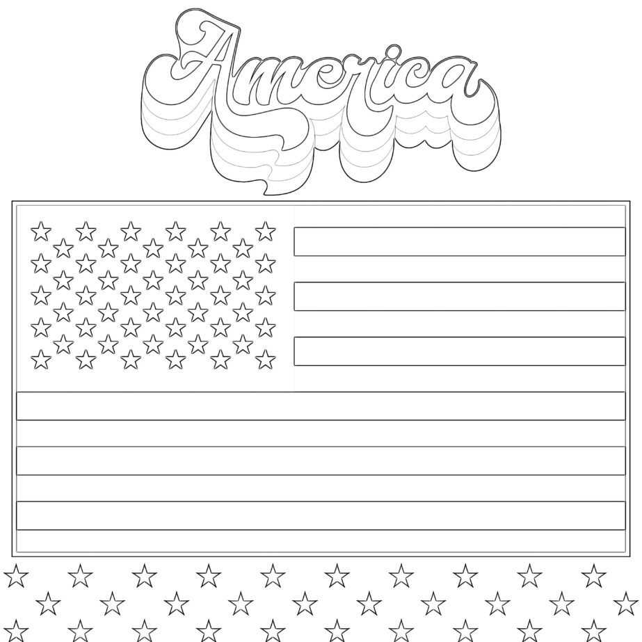 Free American Flag Coloring Pages