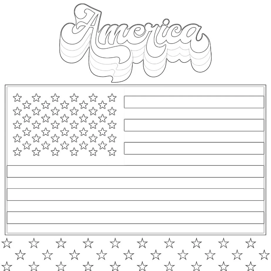 Free American Flag Coloring Pages