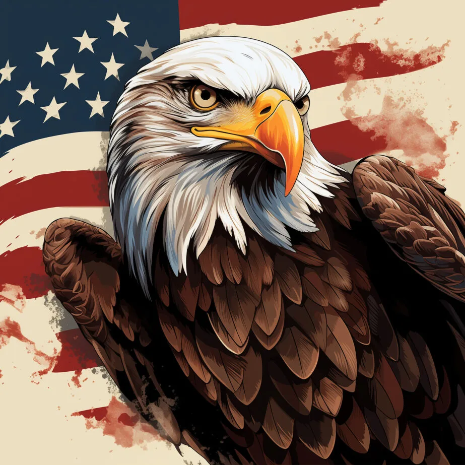 Free Printable American Flag Coloring Page 2