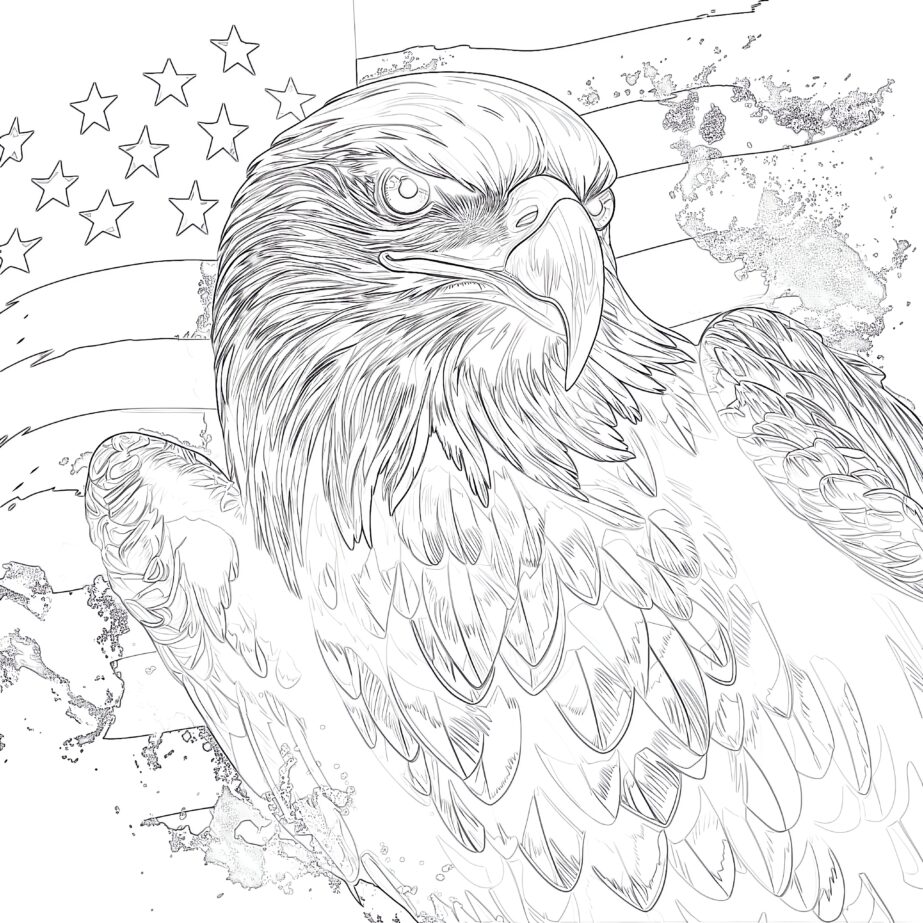 Free Printable American Flag Coloring Page