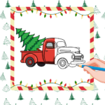 How to Draw a Christmas Car