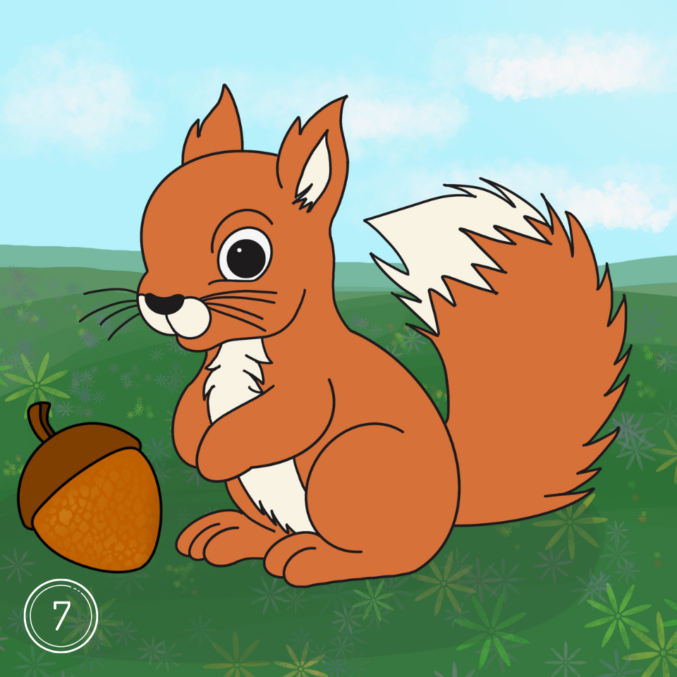 How to Draw a Squirrel Step 7