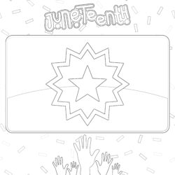 Juneteenth Flag Coloring Page - Printable Coloring page