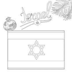 National Flag For Colouring - Printable Coloring page