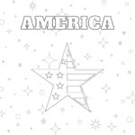 Printable Coloring American Flag