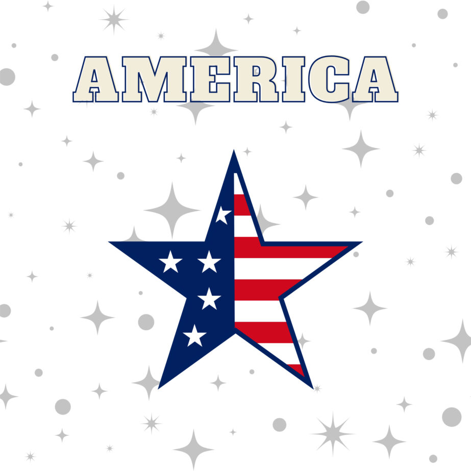 Printable Coloring American Flag 2