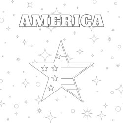 Printable Coloring American Flag - Printable Coloring page