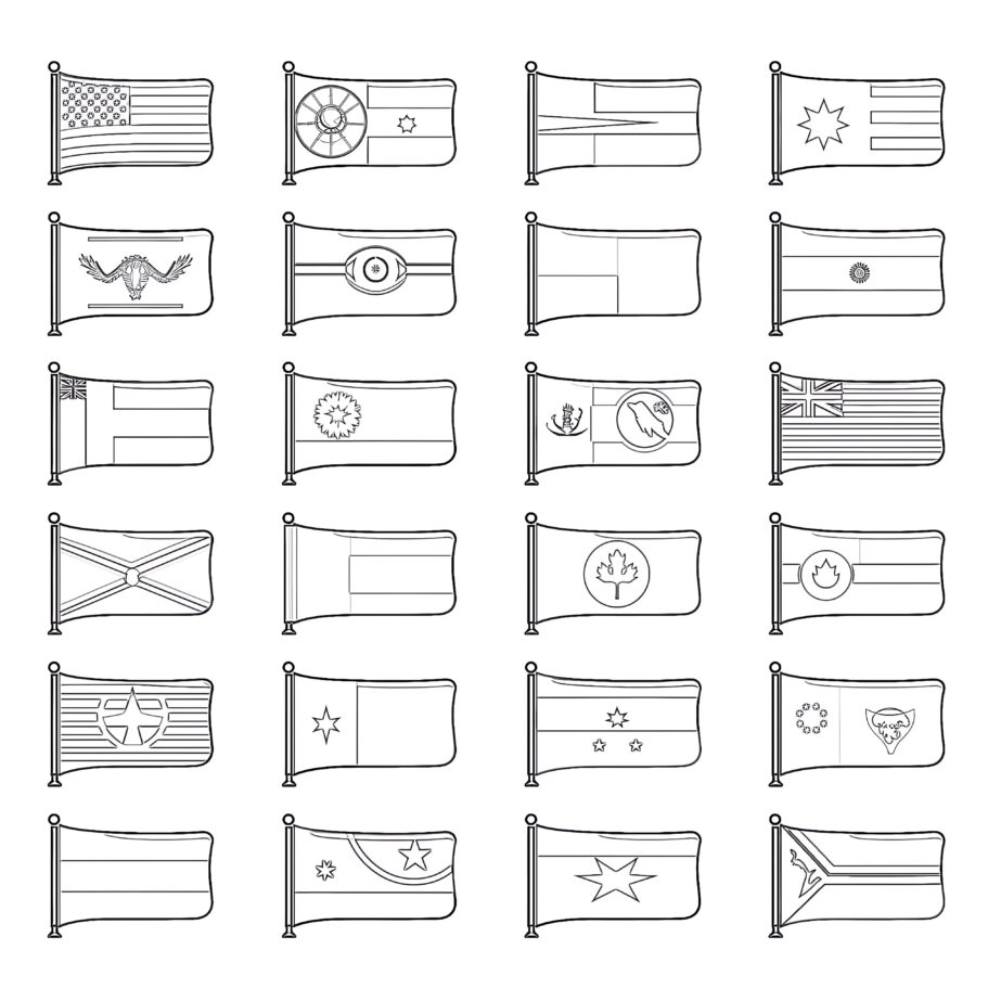 Printable Country Flags Coloring Pages