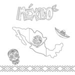 Printable Mexican Flag Coloring Page