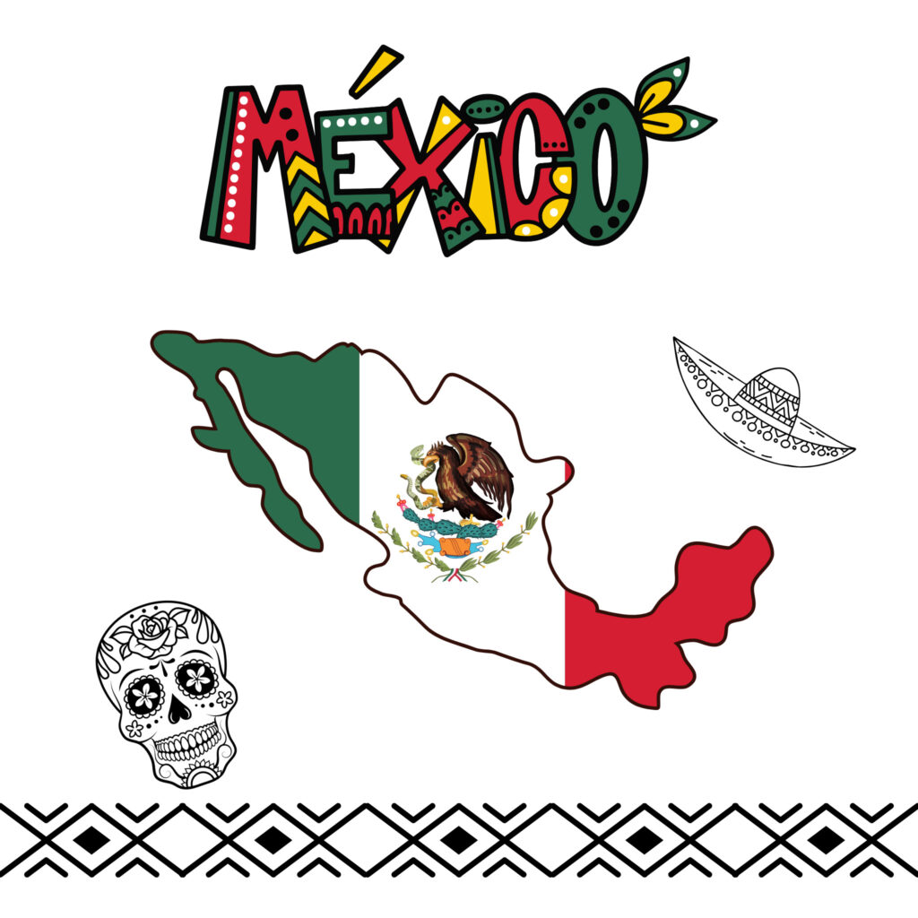 Printable Mexican Flag Coloring Page Coloring Pages Mimi Panda
