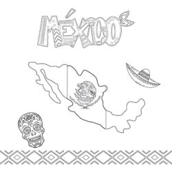 Printable Mexican Flag Coloring Page - Printable Coloring page