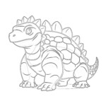 Ankylosaurus Coloring Page