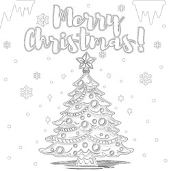 Best Christmas Tree Coloring Page - Printable Coloring page