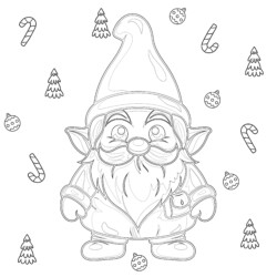 Best Gnome Coloring Page - Printable Coloring page