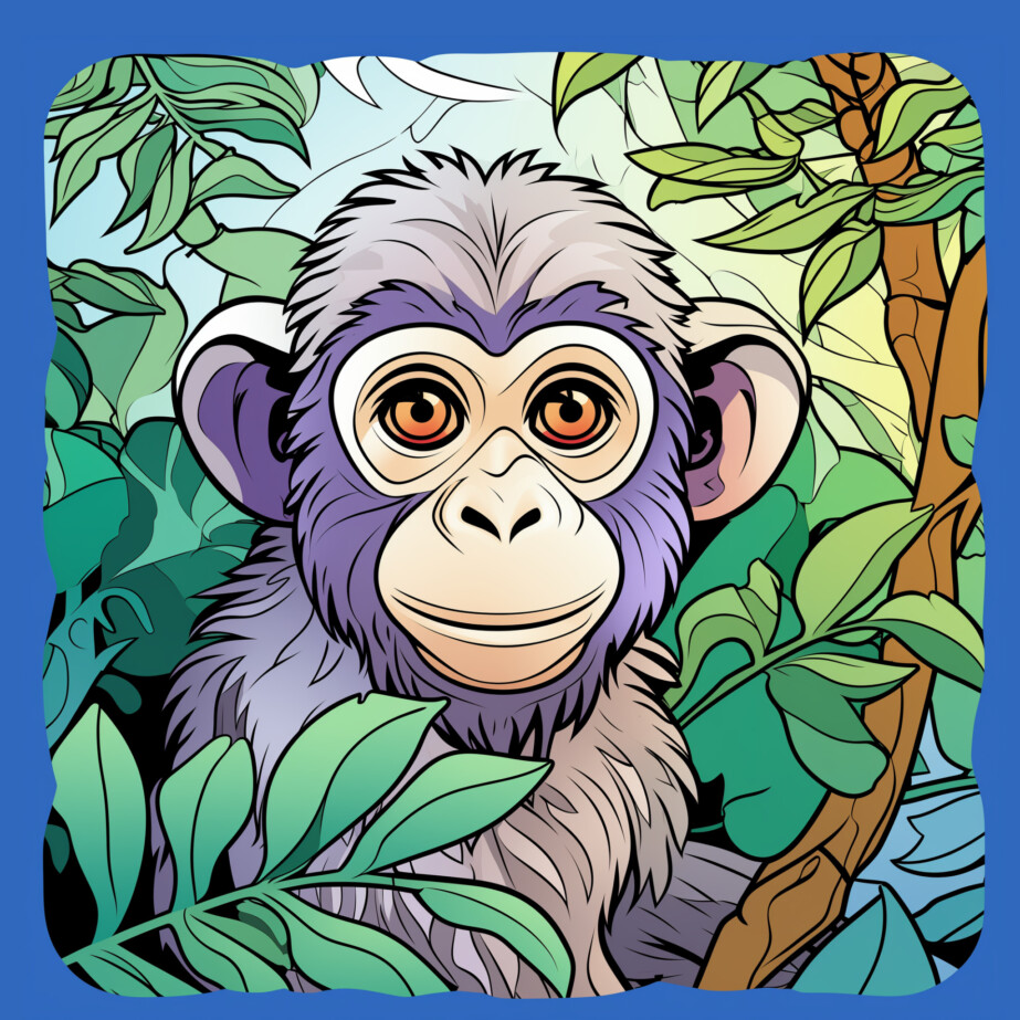 Best Monkey Coloring Page 2