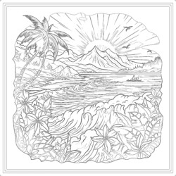 Best Paradise Coloring Page - Printable Coloring page