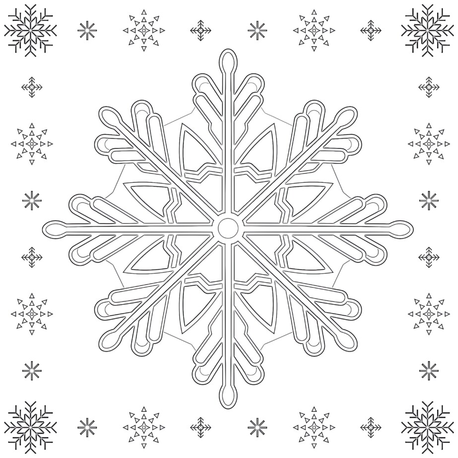 Best Snow Coloring Page