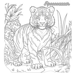 Best Tiger Coloring Page - Printable Coloring page