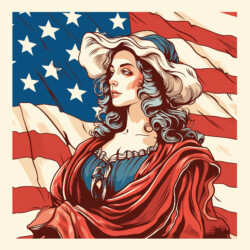 Betsy Ross Flag Coloring Page - Origin image