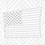 Blank American Flag To Color