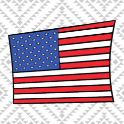 Blank American Flag To Coloring Page - Origin image