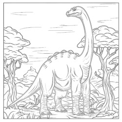 Brachiosaurus Coloring Page - Printable Coloring page