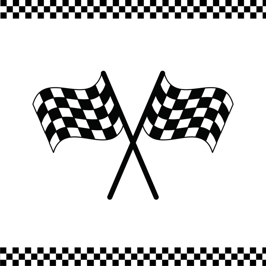 Checkered Flag Coloring Page 2