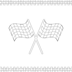 Checkered Flag Coloring Page - Printable Coloring page