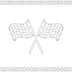 Checkered Flag Coloring Page - Printable Coloring page