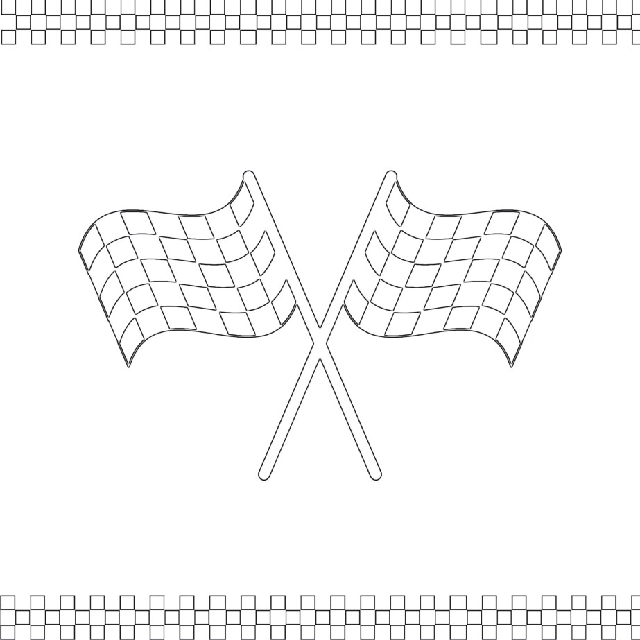 Checkered Flag Coloring Page