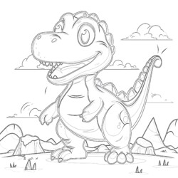 Coloring Dino Coloring Page - Printable Coloring page