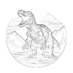 Coloring Page Of T Rex - Printable Coloring page