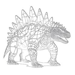 Coloring Page Stegosaurus - Printable Coloring page