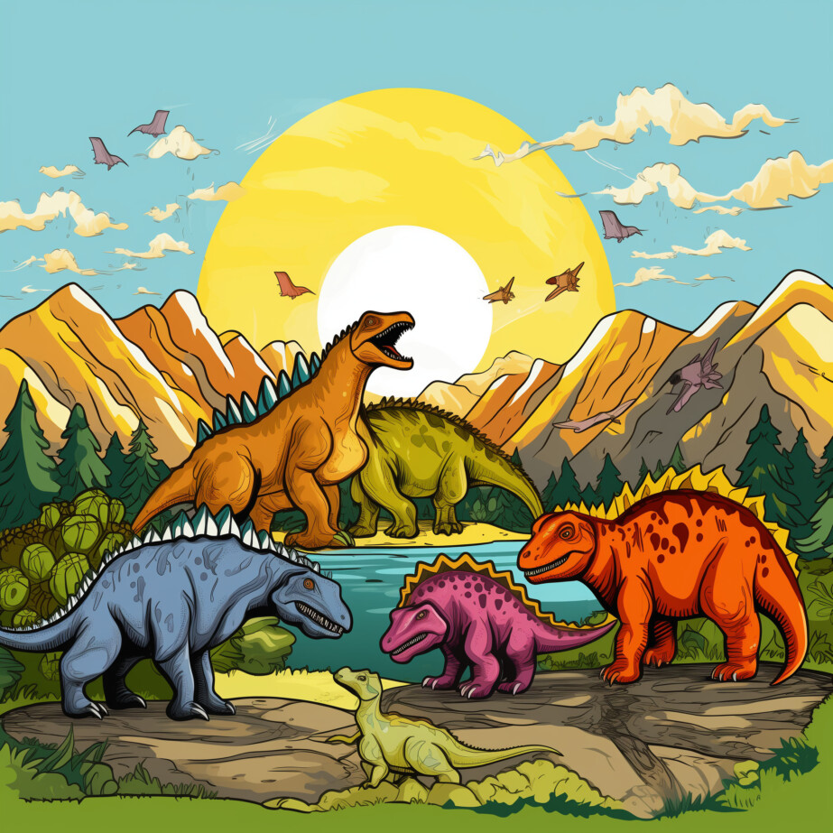 Coloring Pages Dinosaurs Printable 2