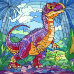 Colour By Numbers Dinosaur 2 2