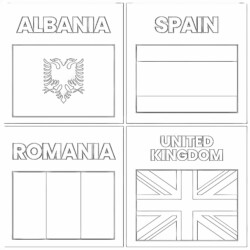 Country Flags Of The World Coloring Pages - Printable Coloring page