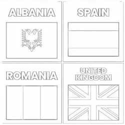 Country Flags Of The World Coloring Pages - Printable Coloring page