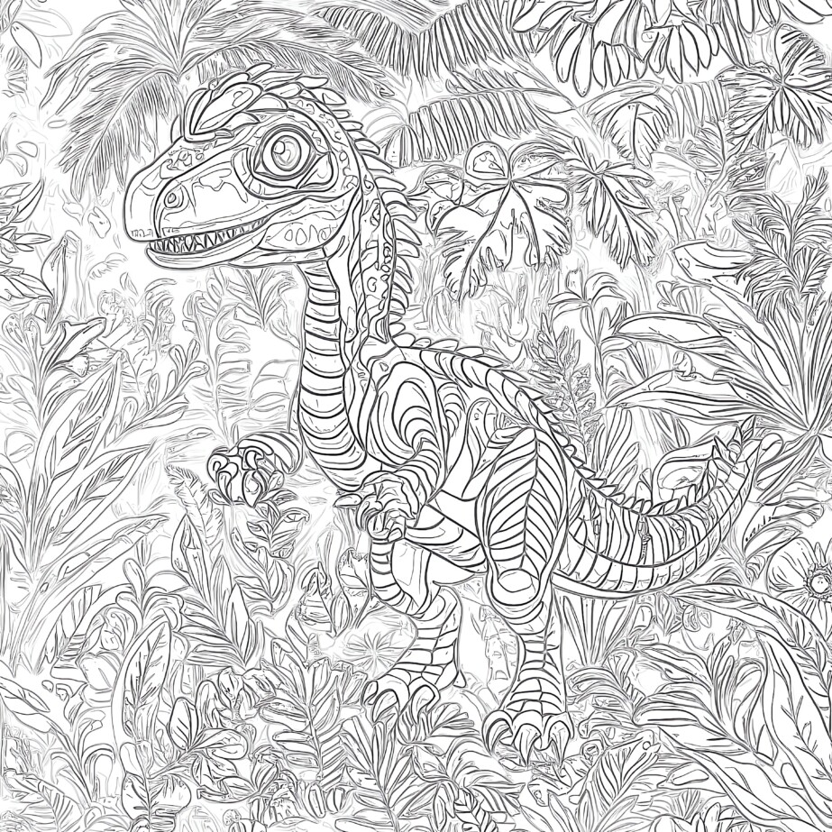 Cute Dino Coloring Pages