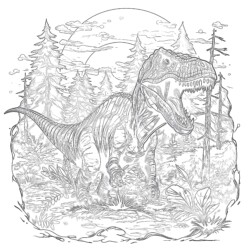 Dino Colouring Coloring Page - Printable Coloring page