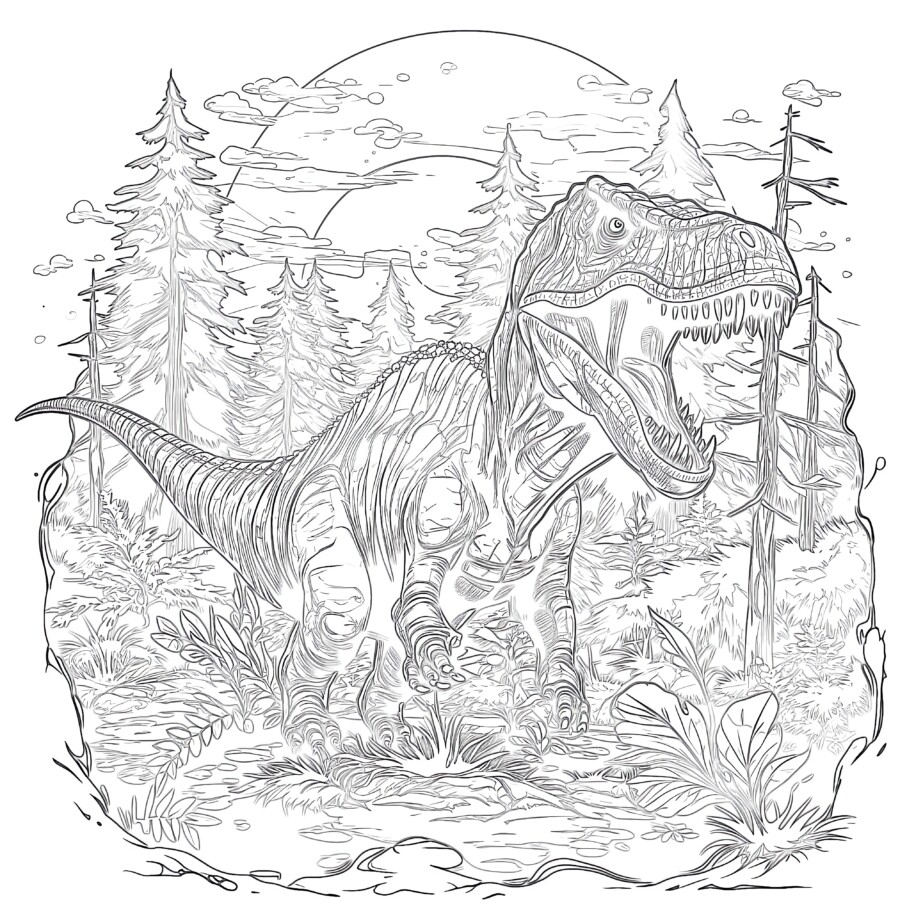 Dino Colouring