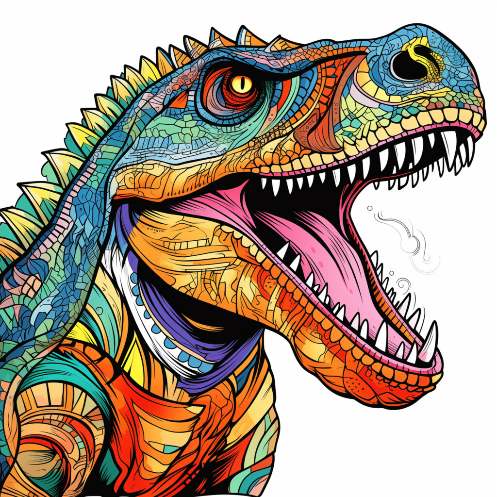 Raptor Coloring Pages | Coloring Pages Mimi Panda