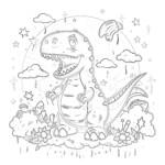 Dinosaur Coloring Paper