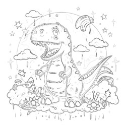 Dinosaur Coloring Paper Coloring Page - Printable Coloring page