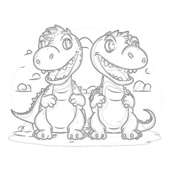 Dinosaur Coloring Sheet - Printable Coloring page