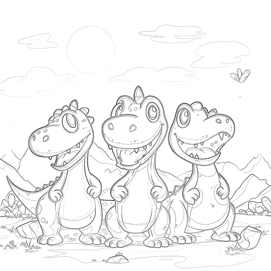 Dinosaur Pictures To Coloring Page | Coloring Pages Mimi Panda, image size:923x923