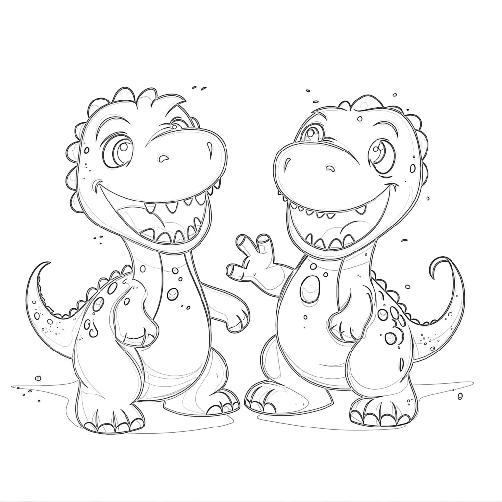 Dinosaur Coloring Page | Coloring Pages Mimi Panda