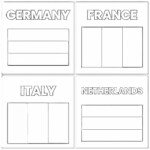 European Flags Colouring Sheets