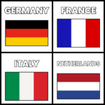 European Flags Colouring Sheets 2