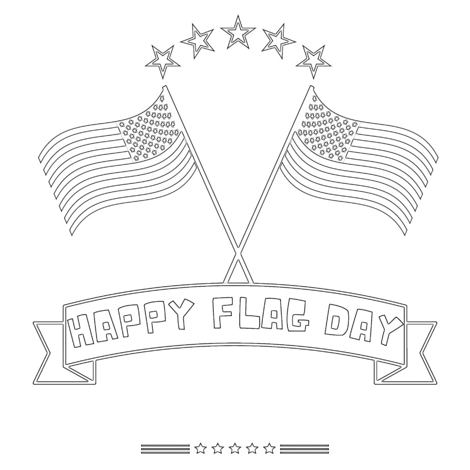 Free Flag Day Coloring Pages